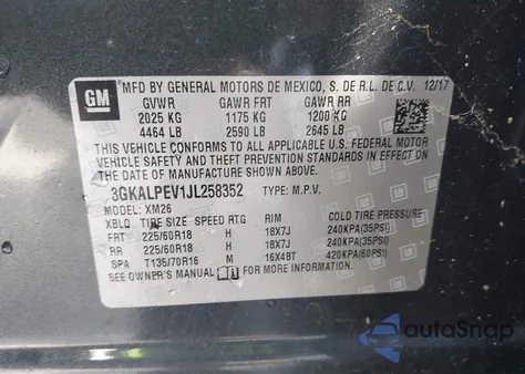 2018 GMC Terrain Slt from USA, damaged, VIN 3GKALPEV1JL258352